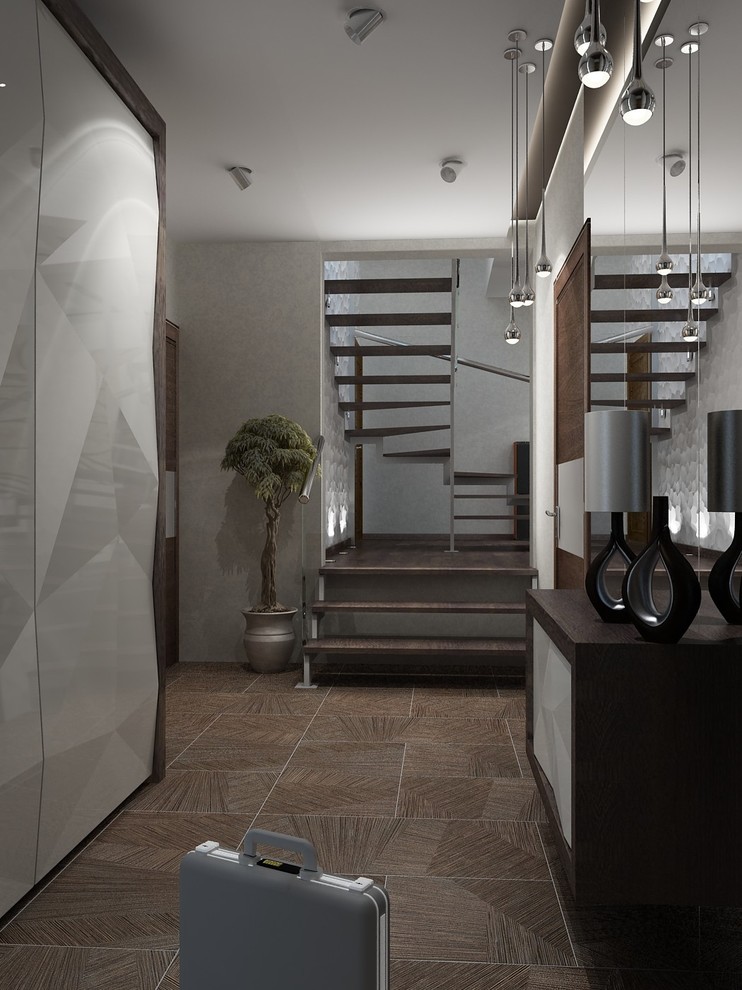 Обложка проекта: Прихожая в СОВРЕМЕННОМ стиле в частном доме