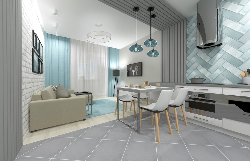 Кухня-гостиная. Визуализация