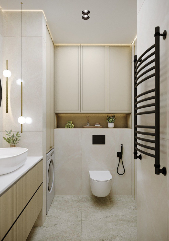 Нежная ванная комната в современном стиле