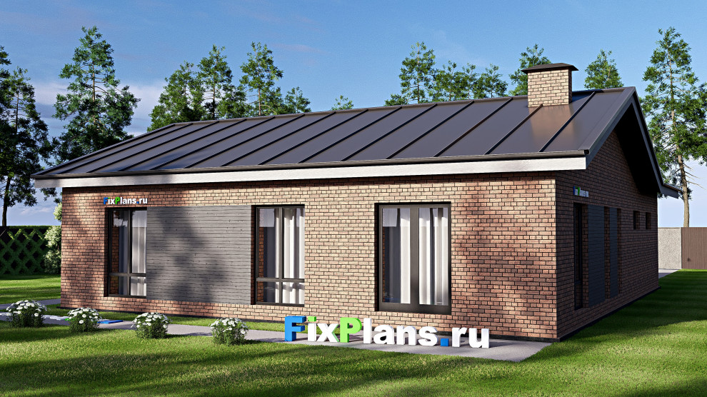 Проект одноэтажного дома 16х14м S140м2 F-18242