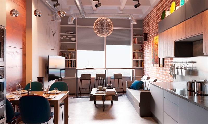 Необычный лофт для необычной семьи