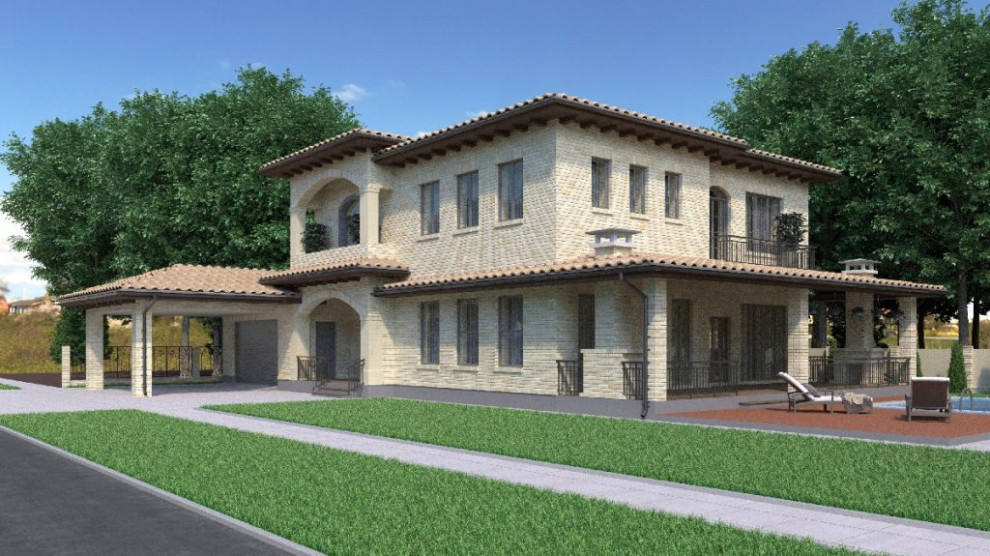 Проект дома в средиземноморском стиле