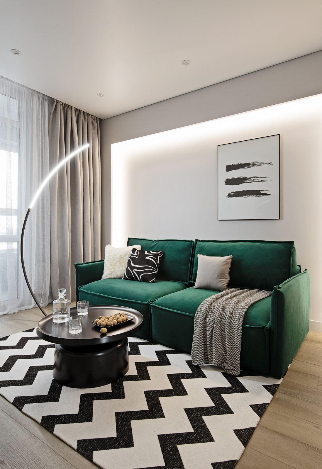 Реализованный дизайн-проекта квартиры под сдачу