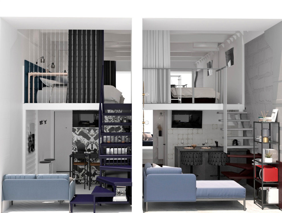 Обложка проекта: Двухуровневые апартаменты "под сдачу"