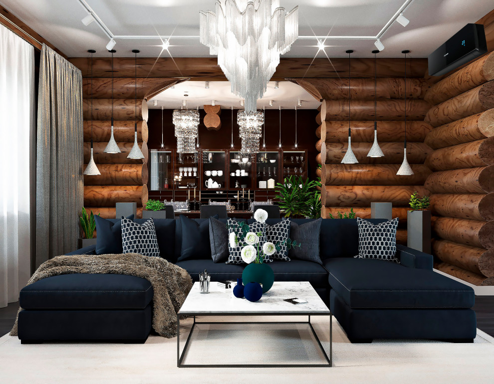 Дизайн-проект загородного дома из дикого бруса