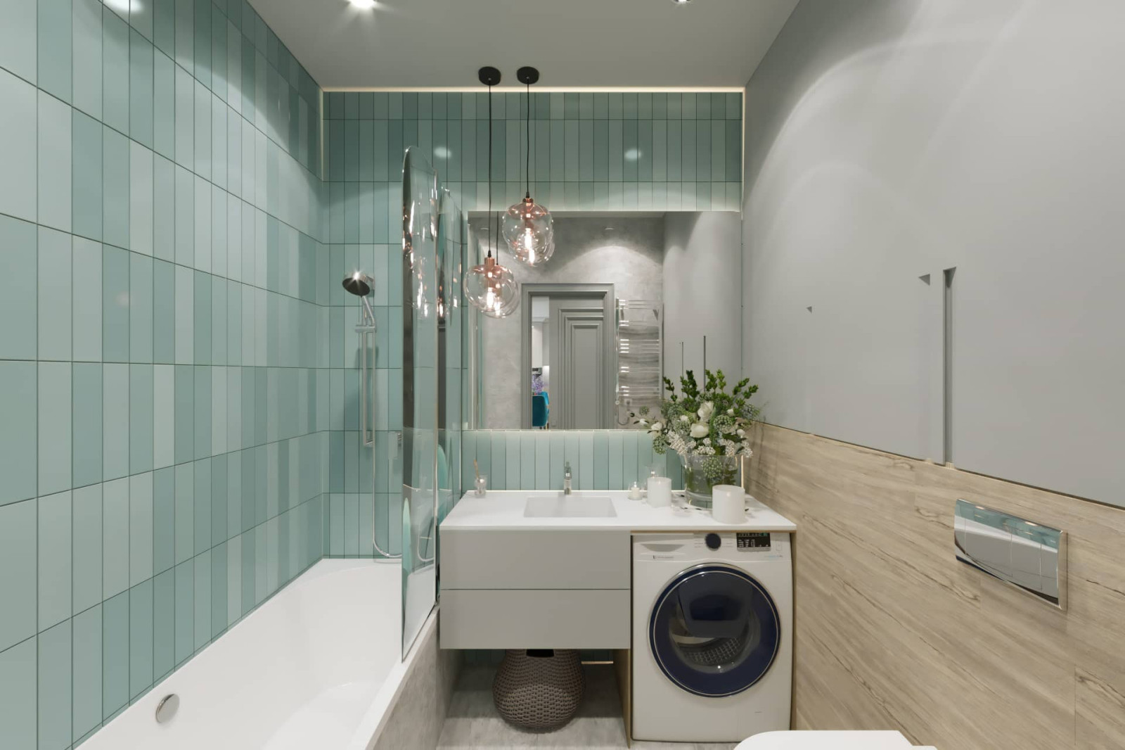 Дизайн и ремонт квартиры в ЖК «Грин Парк» — Бирюзовое настроение