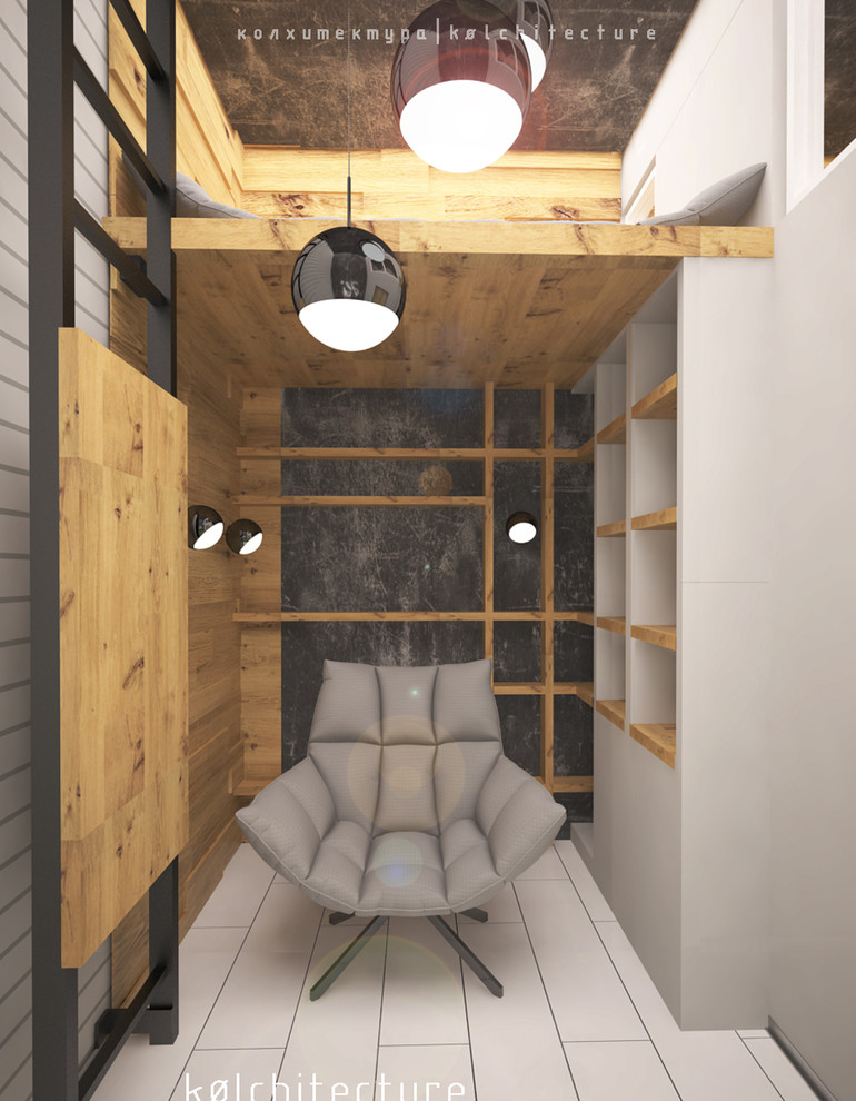 Релакс-комната. Лофт+минимализм. Дизайн трехкомнатной квартиры