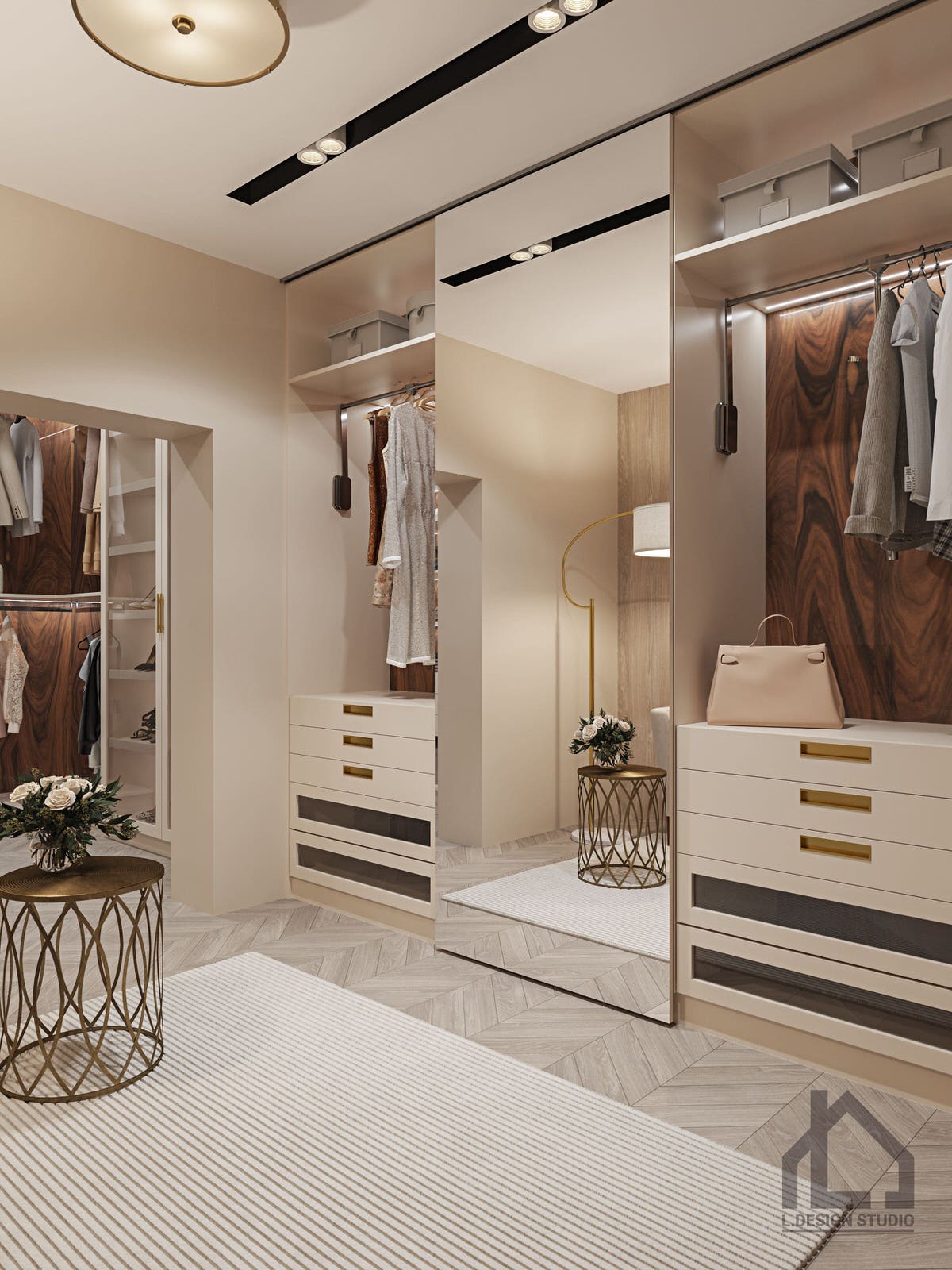 Гардеробная в современном стиле