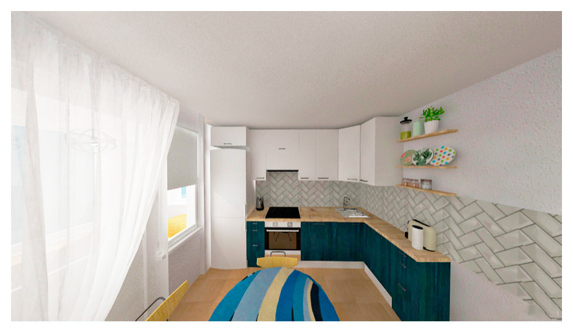 Однокомнатная квартира в перепланировке в двухкомнатную