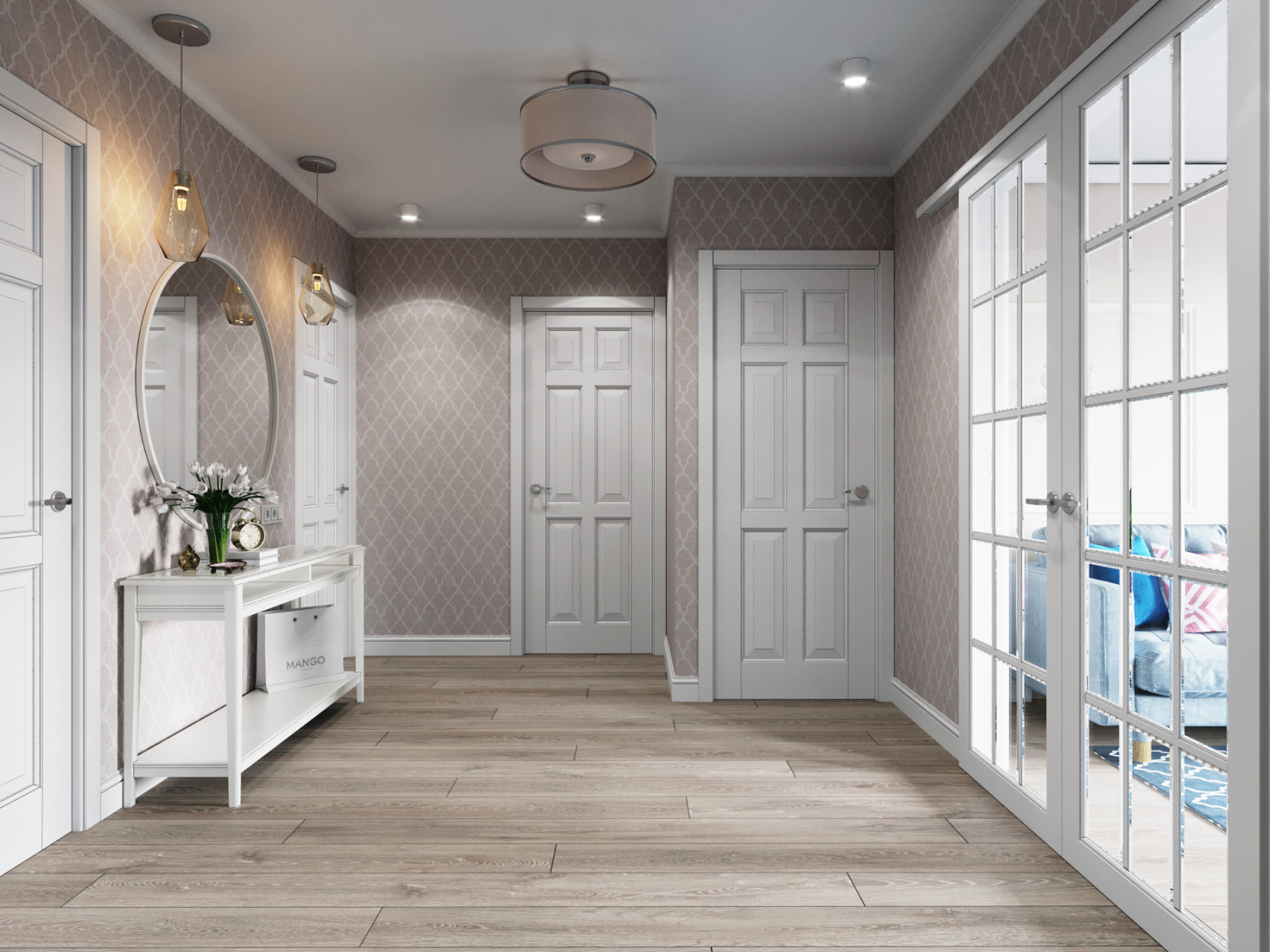 Квартира в голубых тонах в Новой Боровой