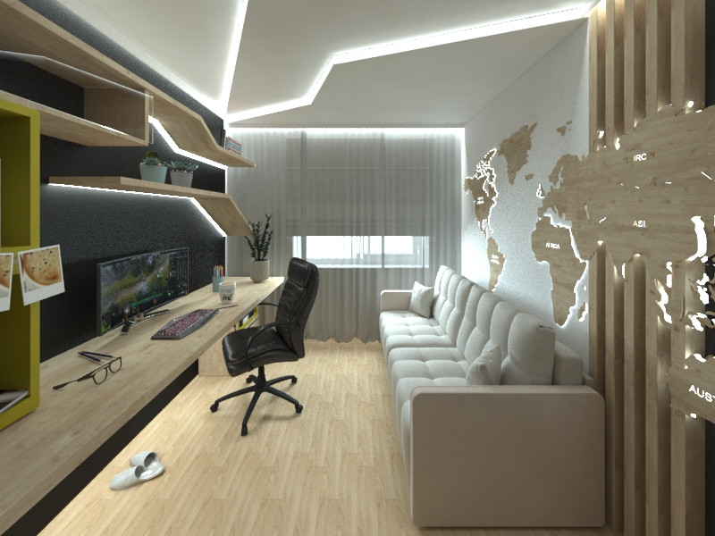Обложка проекта: Рабочий кабинет для мужчины