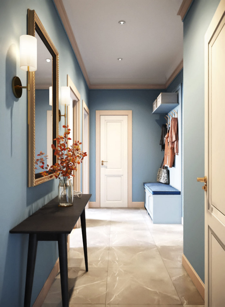 Квартира в голубых оттенках