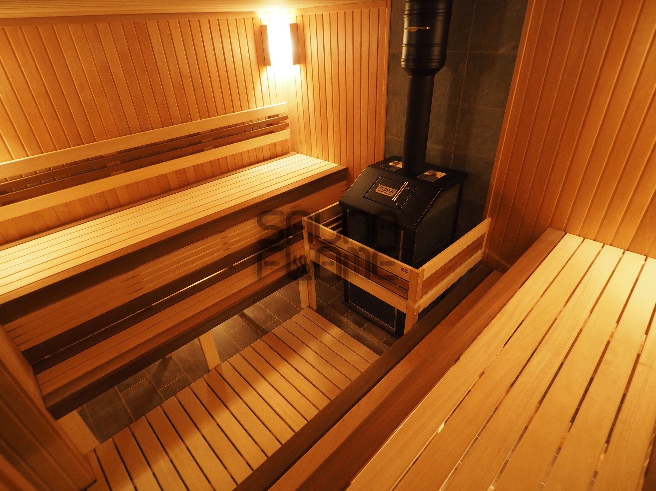 Сауна с печью в талькохлорите