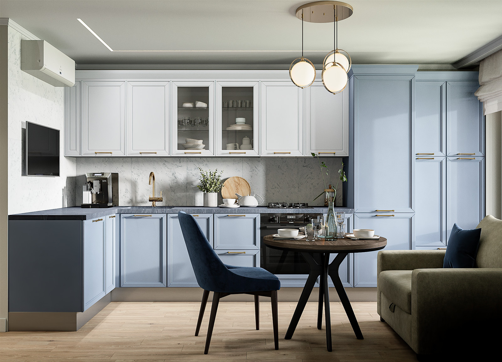 Интерьер в стиле хюгге: однушка для девушки