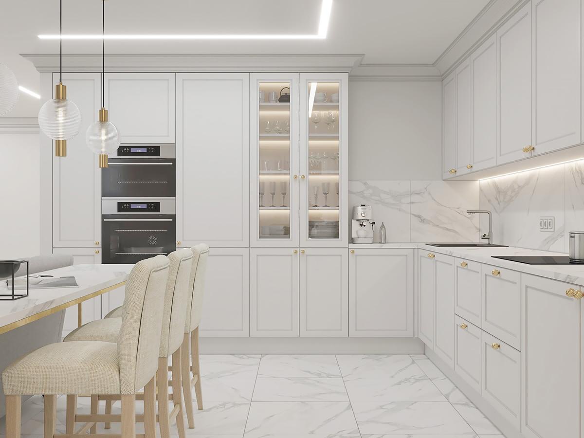 Дизайн интерьера четырехкомнатной квартиры