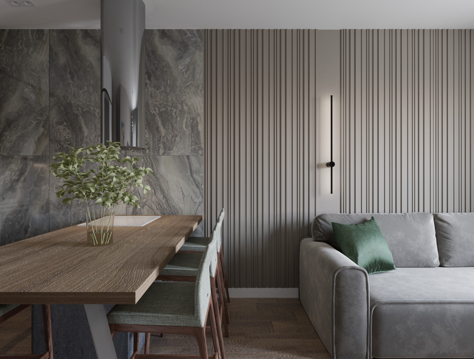 Обложка проекта: Кухня-гостиная. ЖК Большое Путилково