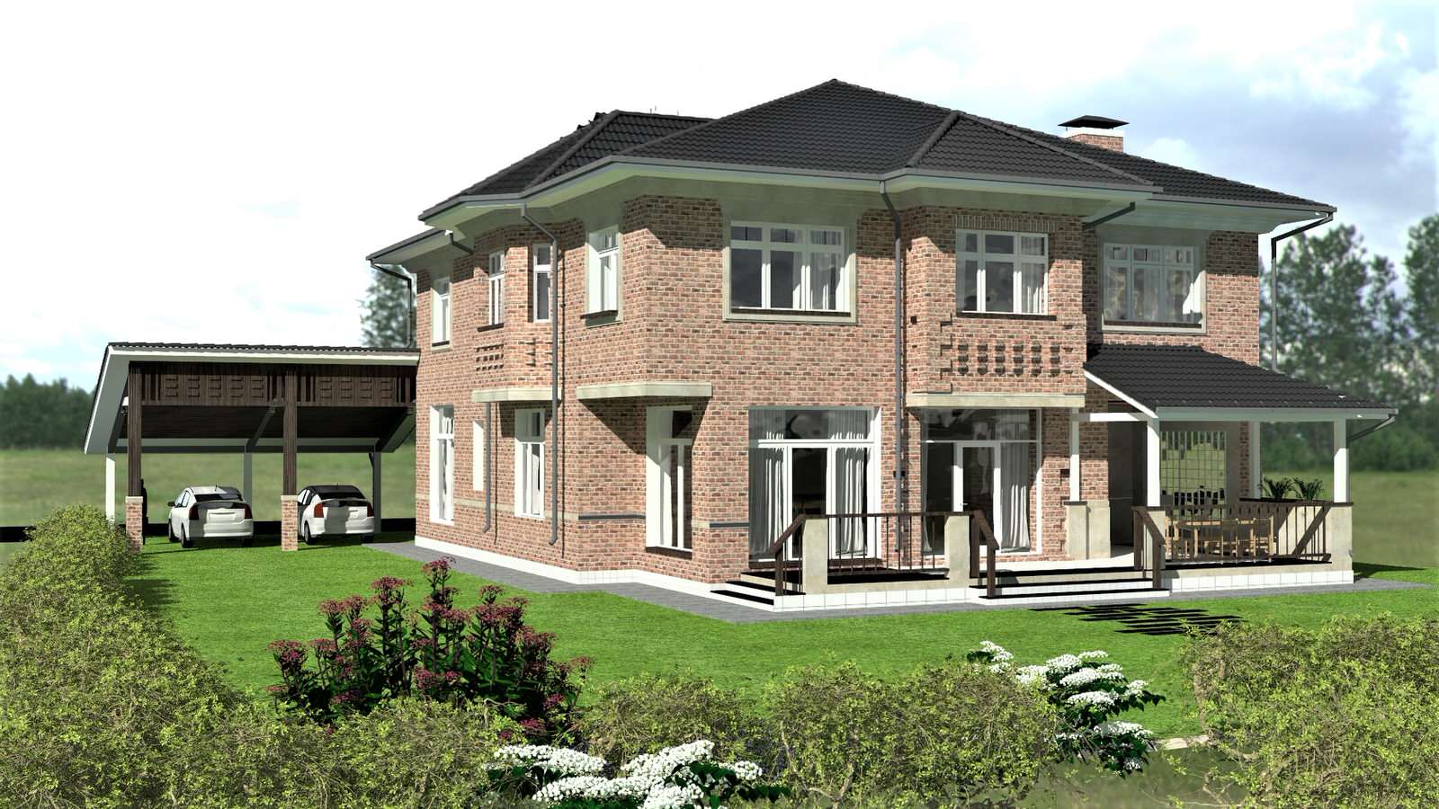 Кирпичный особняк