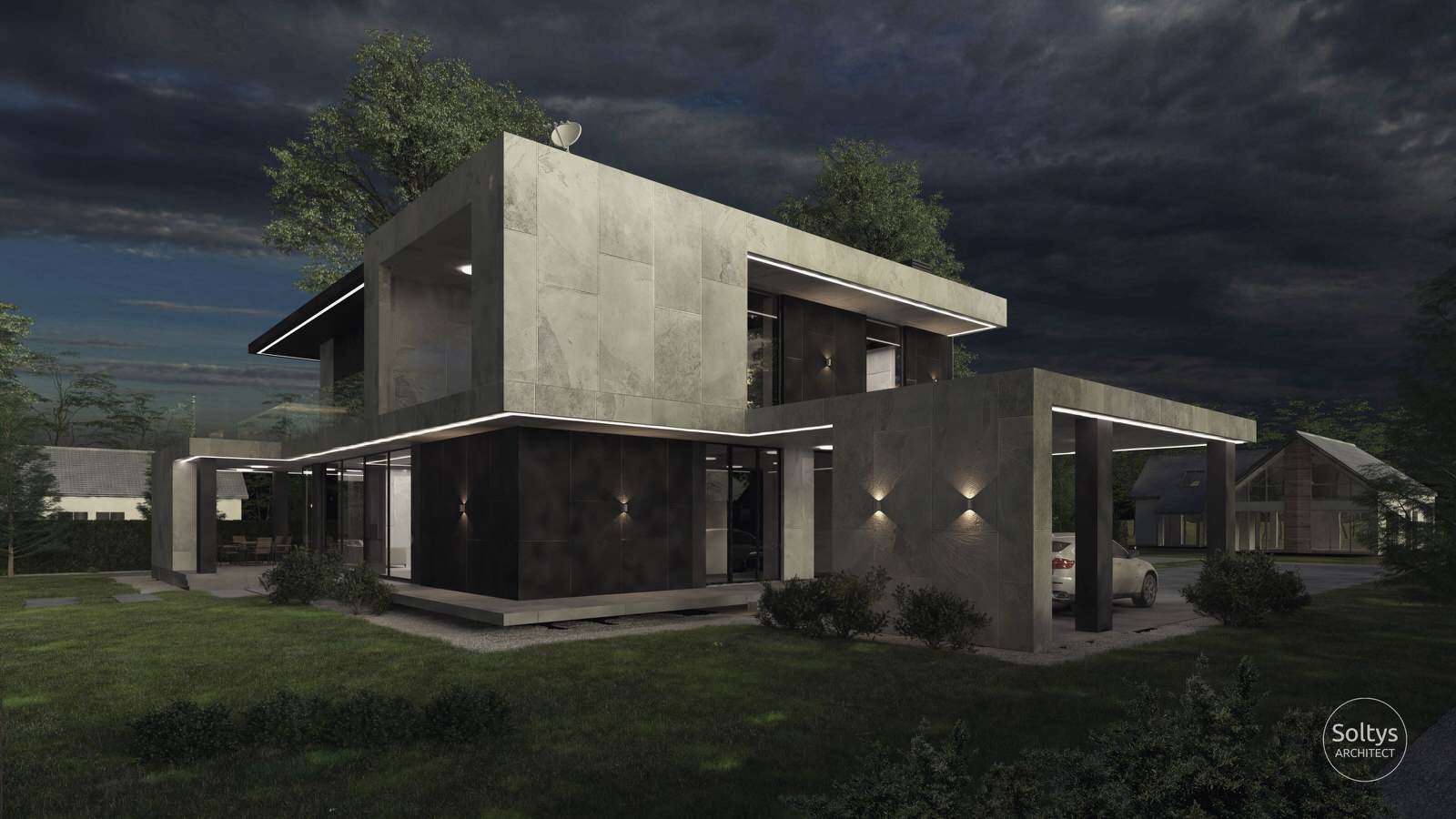 Вечером с подсветкой