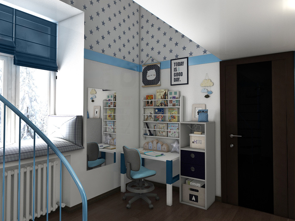 Комната для двух братьев. Первая рабочая зона