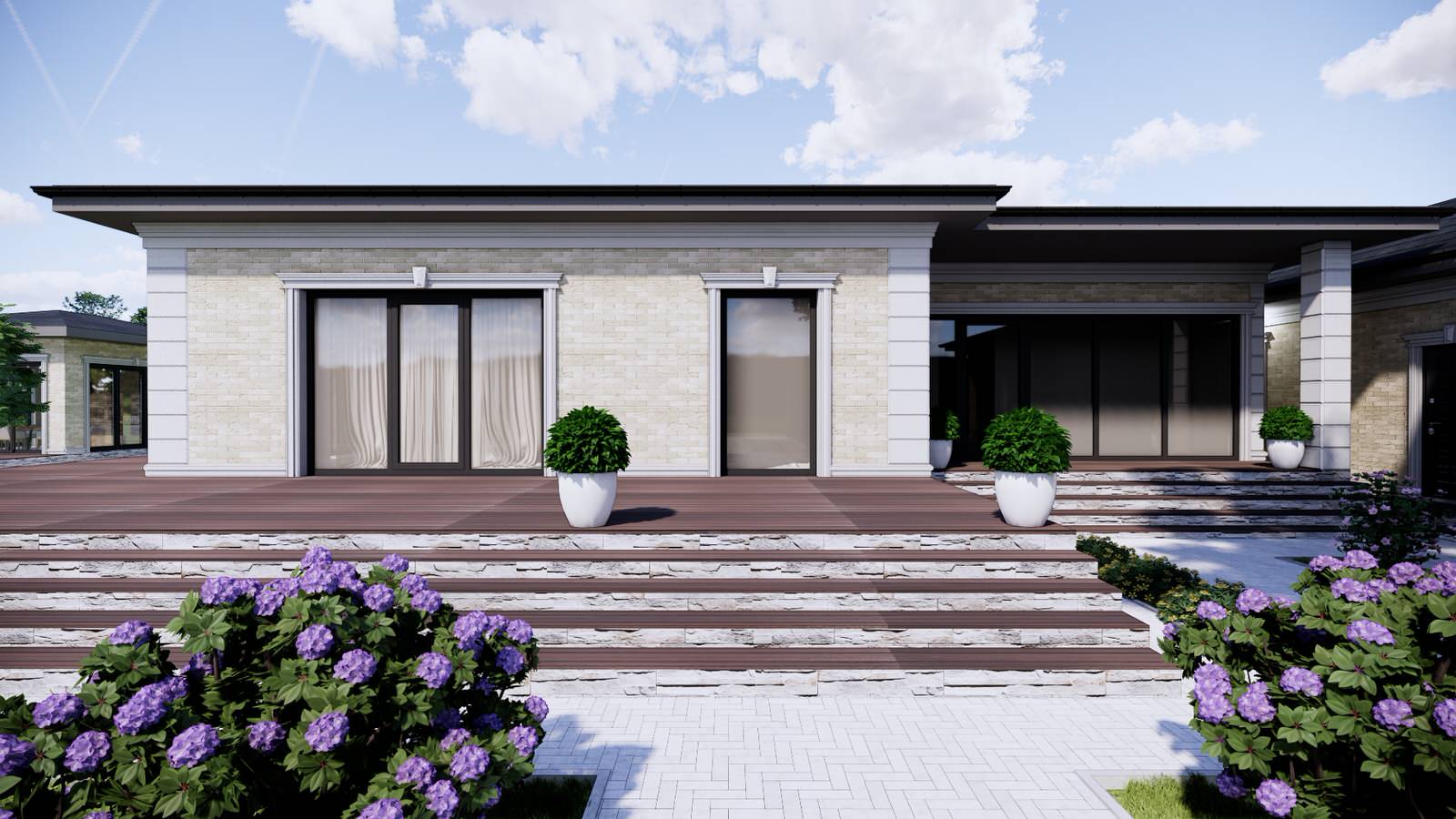 Проект дома с бассейным комплексом