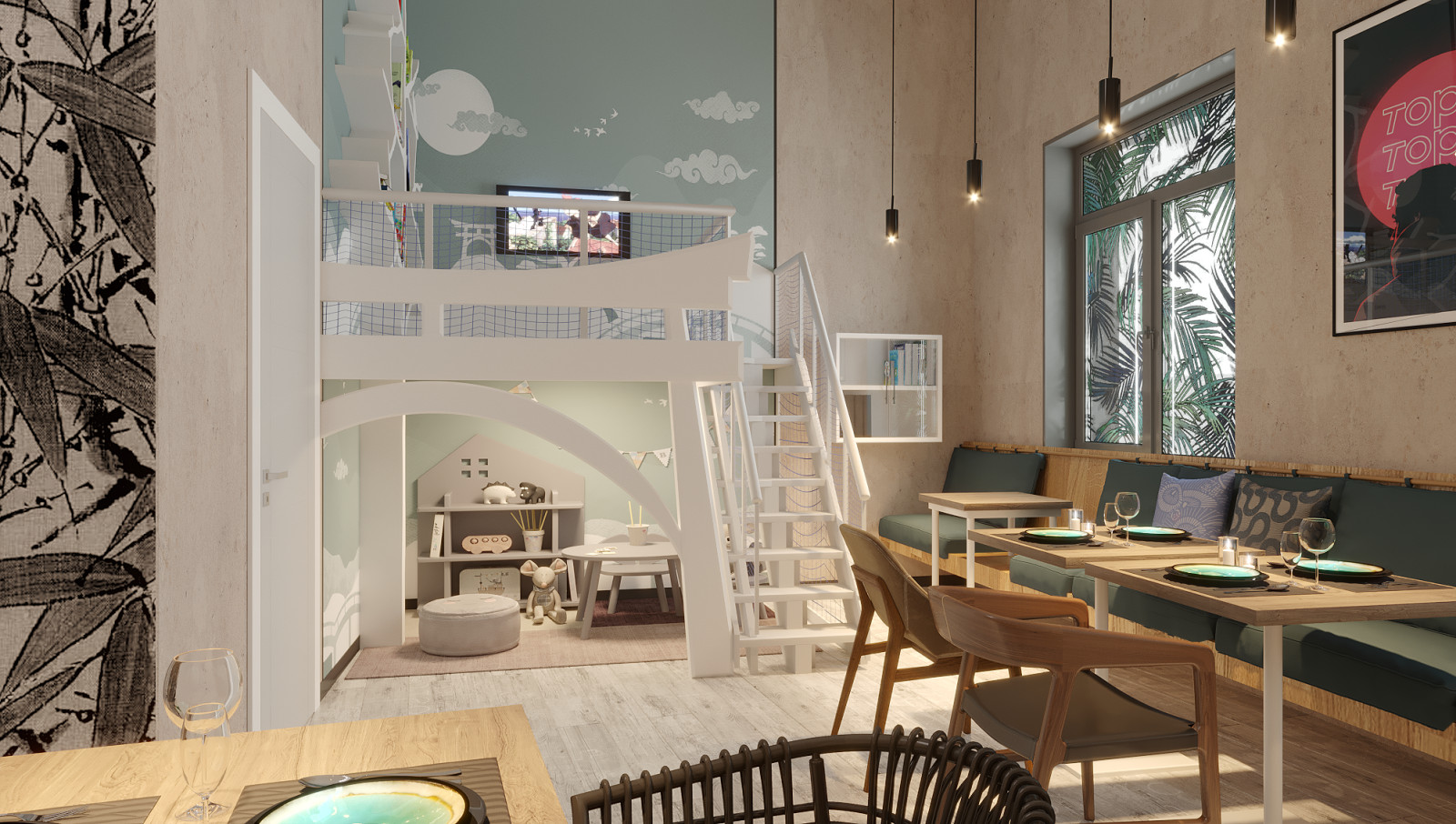 Городское кафе в Паназиатском стиле