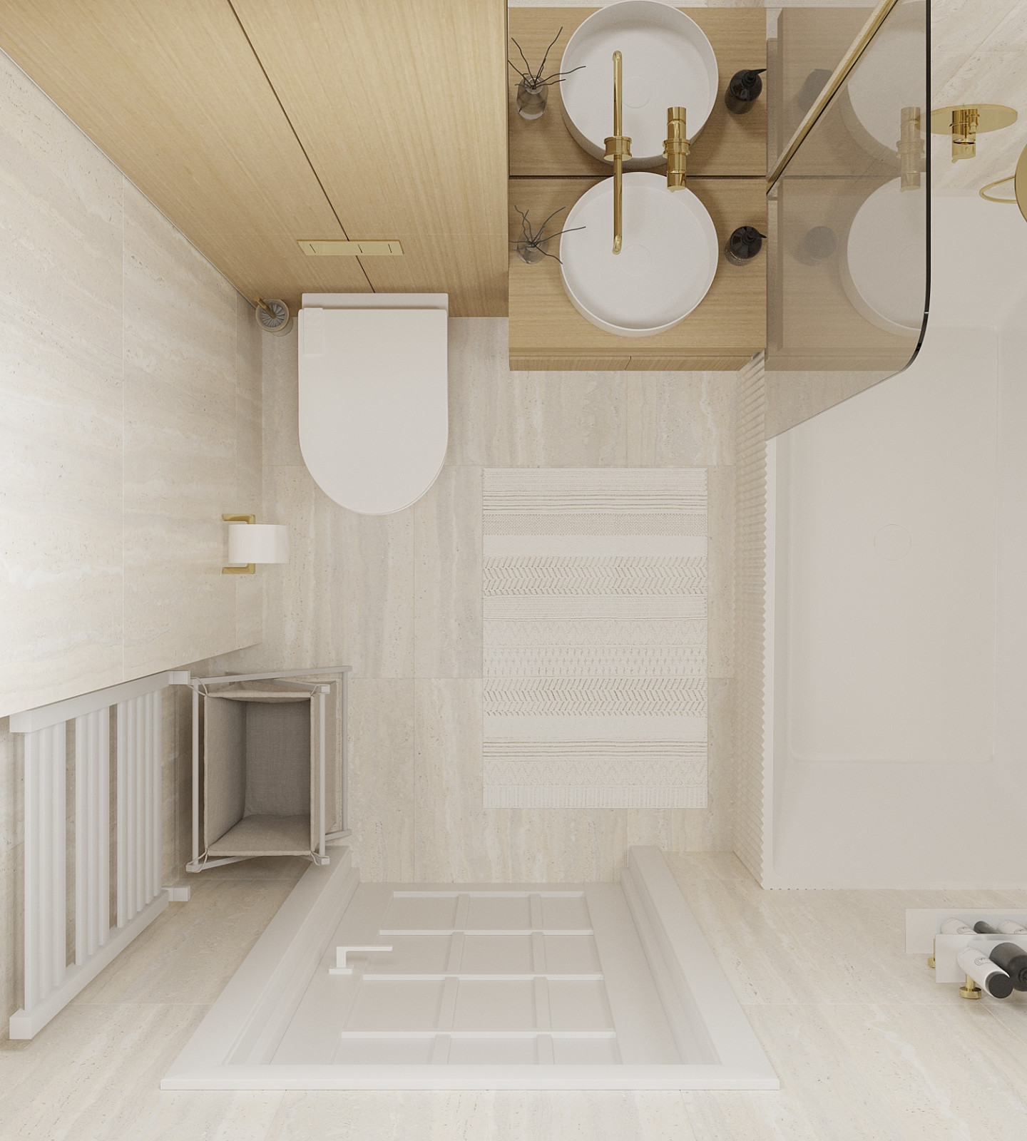 Санузлы и постирочная.