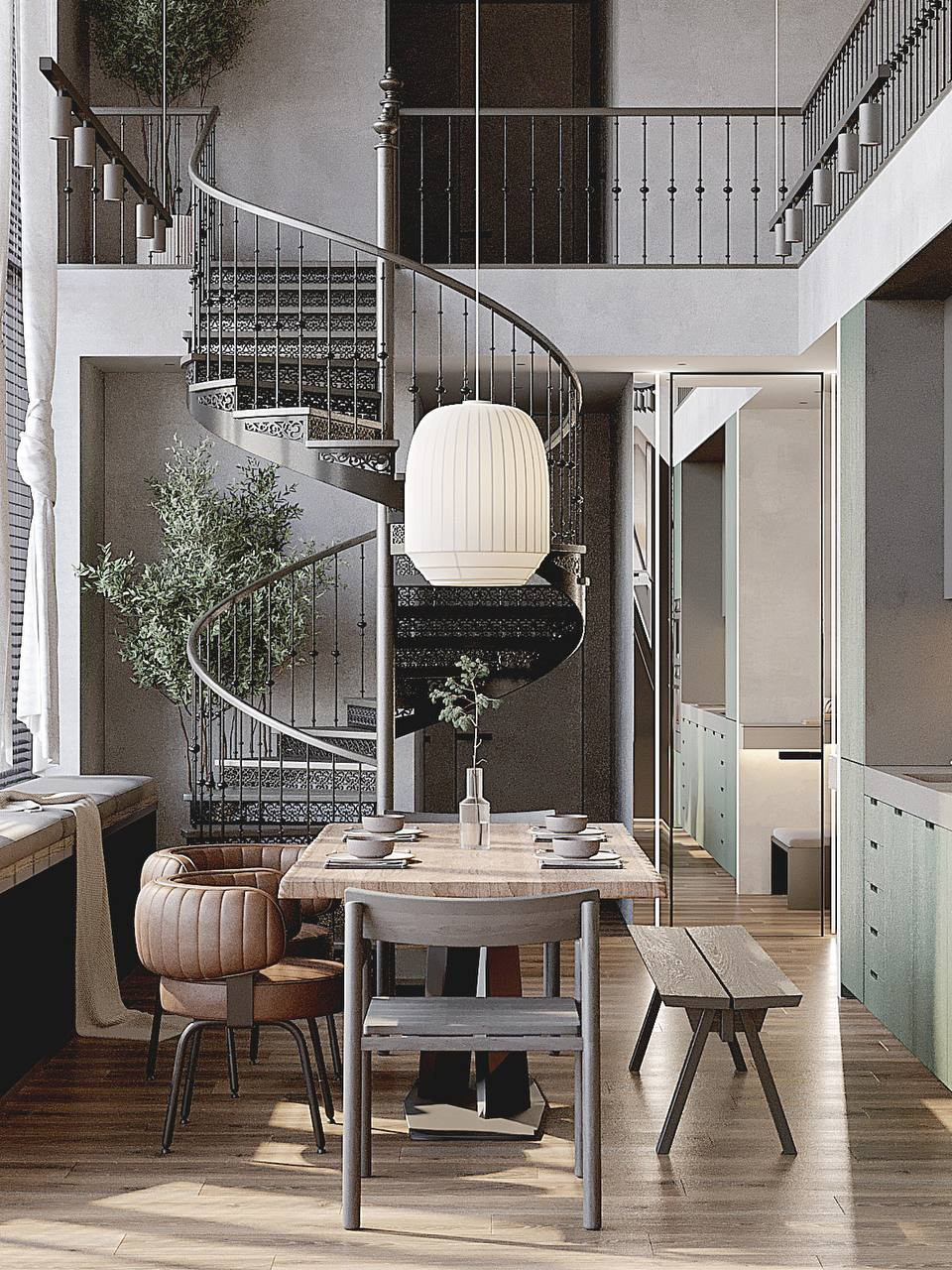 Двухуровневый пентхауз с мансардным этажом