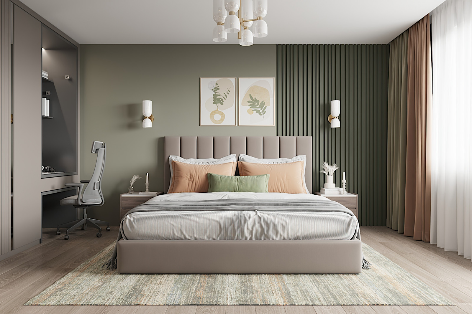 "КВАРТИРА В СИНЕ-ЗЕЛЁНЫХ ТОНАХ"