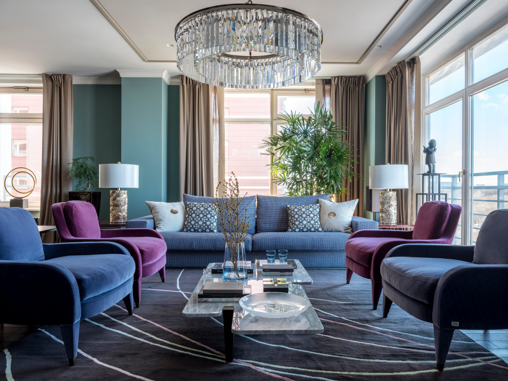 Обложка проекта: Interior with a view Интерьер с видом на МГУ