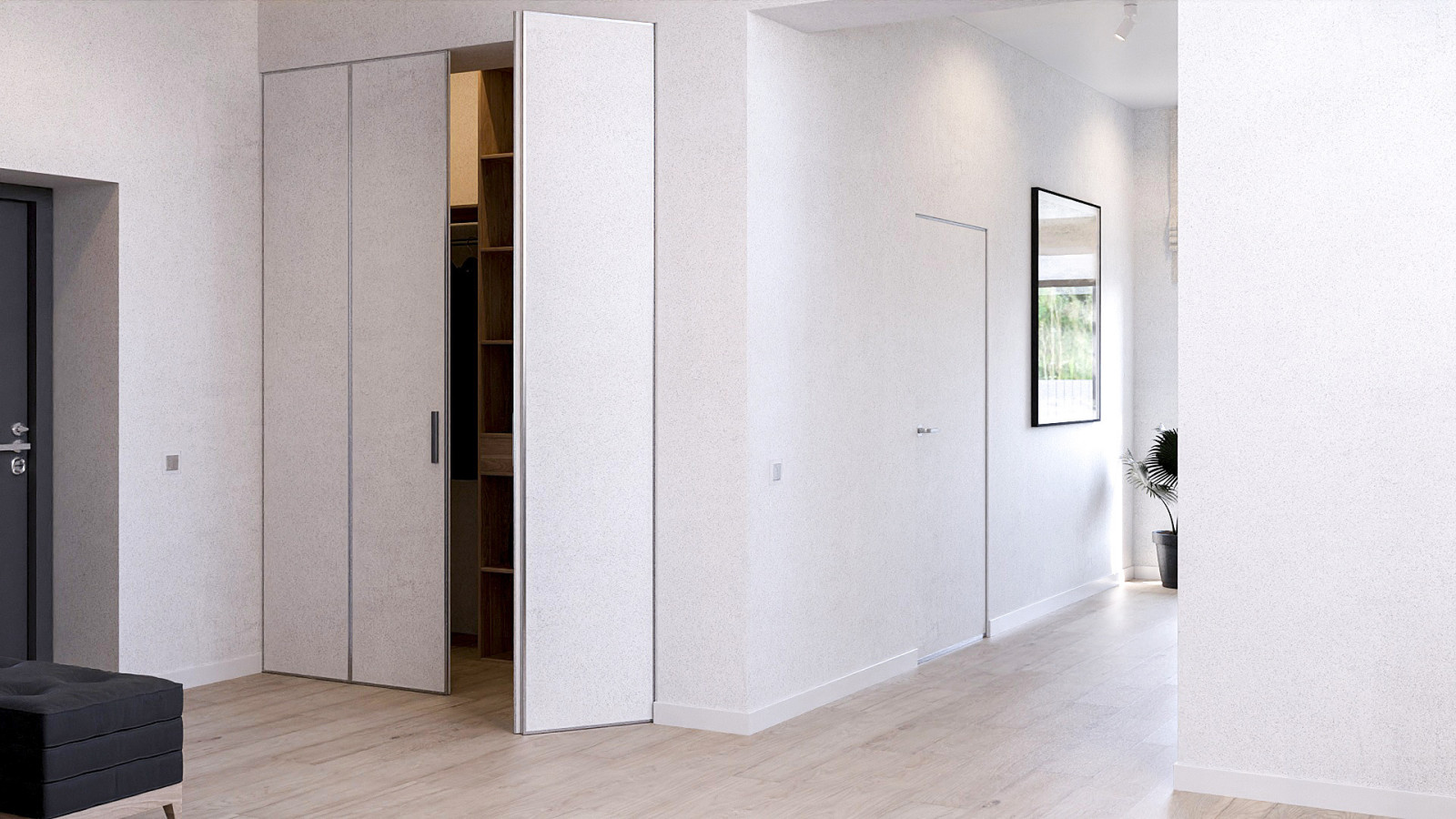 Современный дом для семьи в светлых тонах.