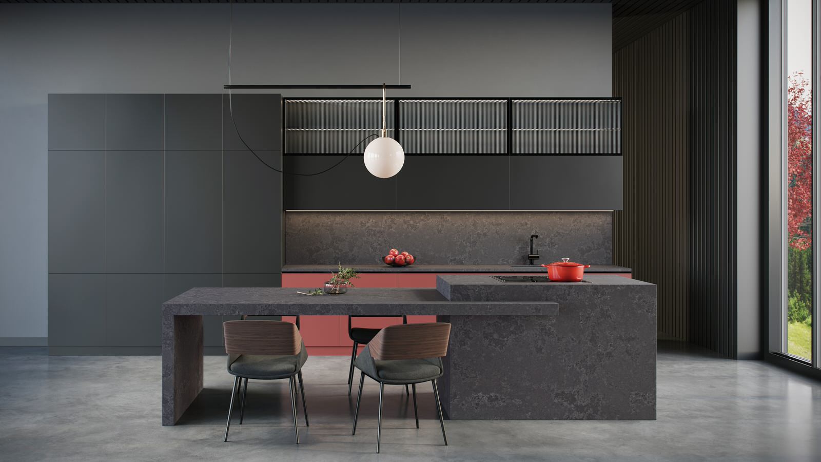 Матовый Hermes Grey by Quantra Quartz