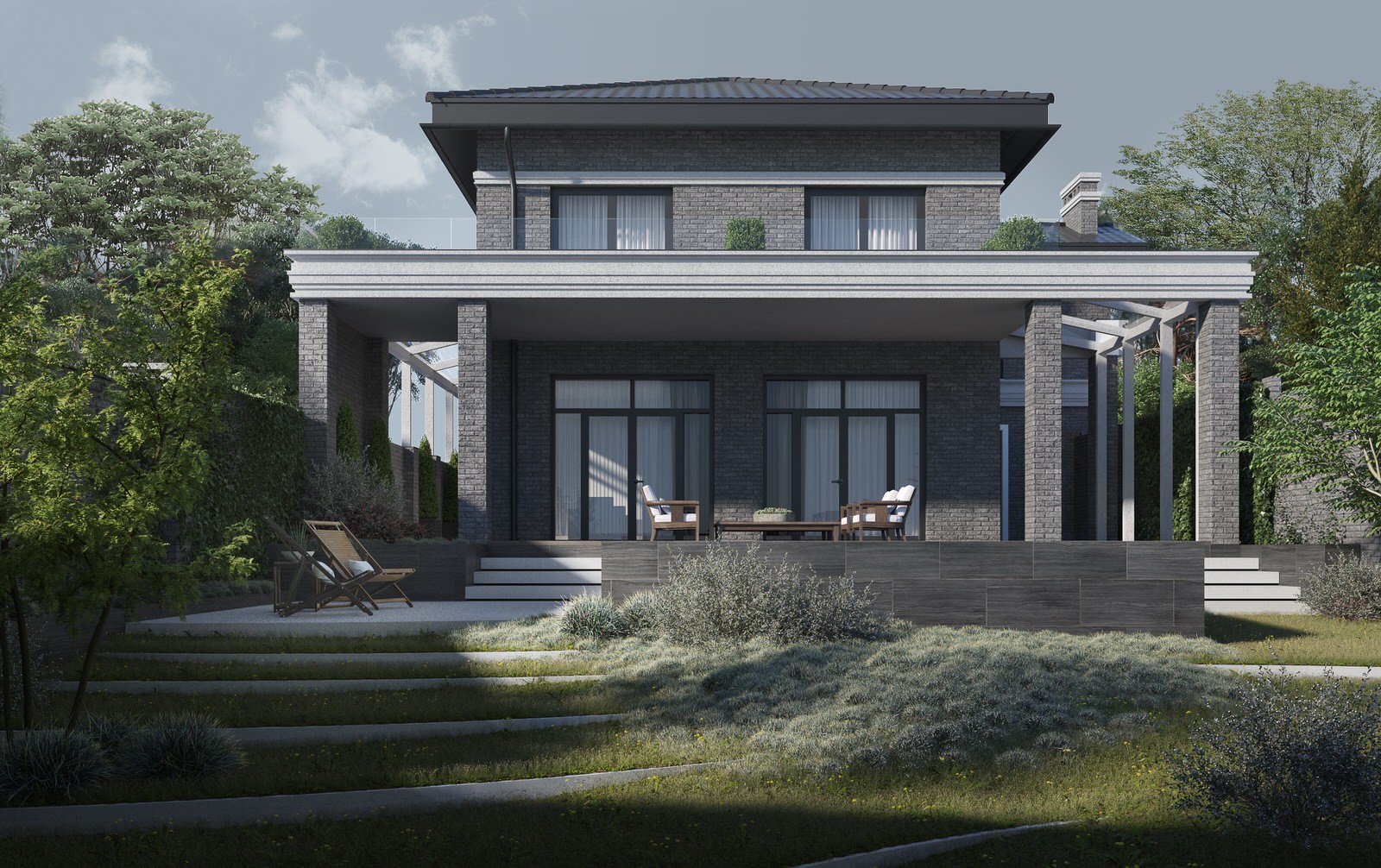 Обложка проекта: Дом в неоклассическом стиле