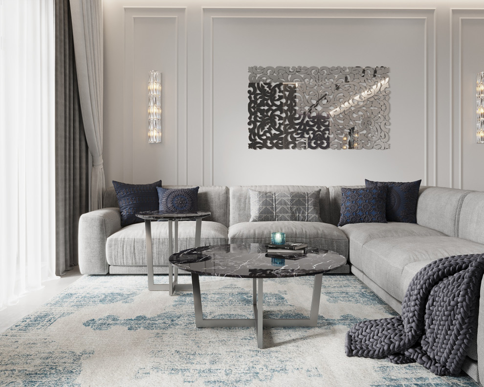 Одноэтажный дом в неоклассике