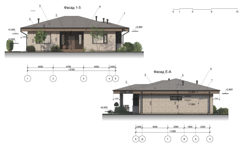 Одноэтажный дом в пос. Зимняя горка