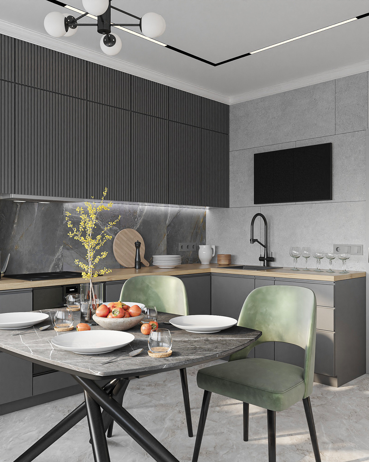 Квартира для одинокого мужчины в стиле лофт