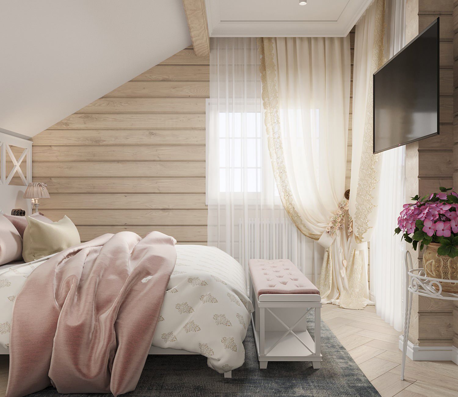 Дизайн интерьера срубного дома