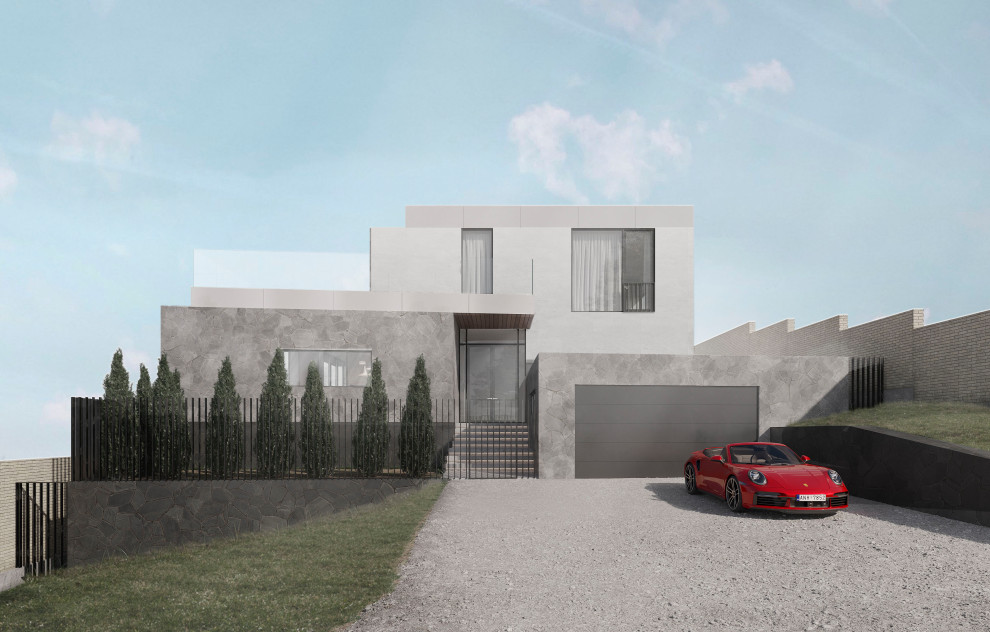 Вид на главный фасад с дороги