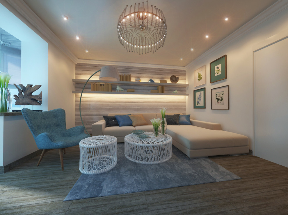 Простая и лаконичная квартира с седыми полами