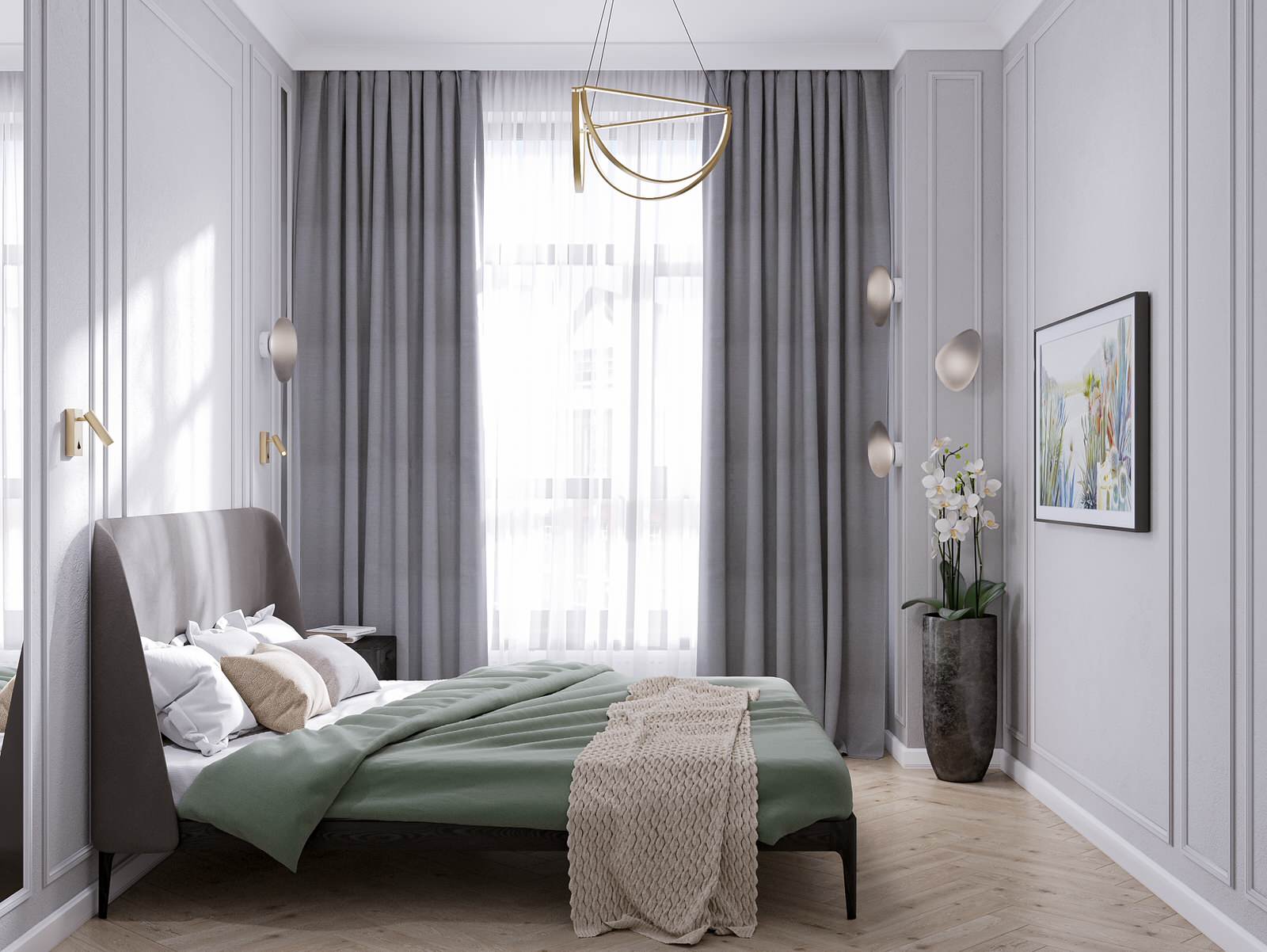 Трехкомнатная квартира в классическом европейском стиле