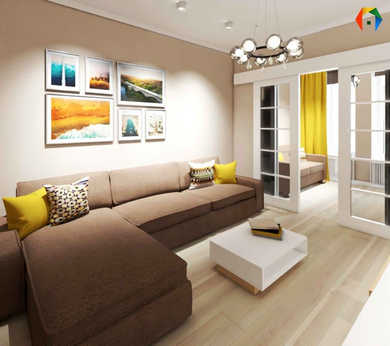 Березовая аллея. Дизайн проект двухкомнатной квартиры