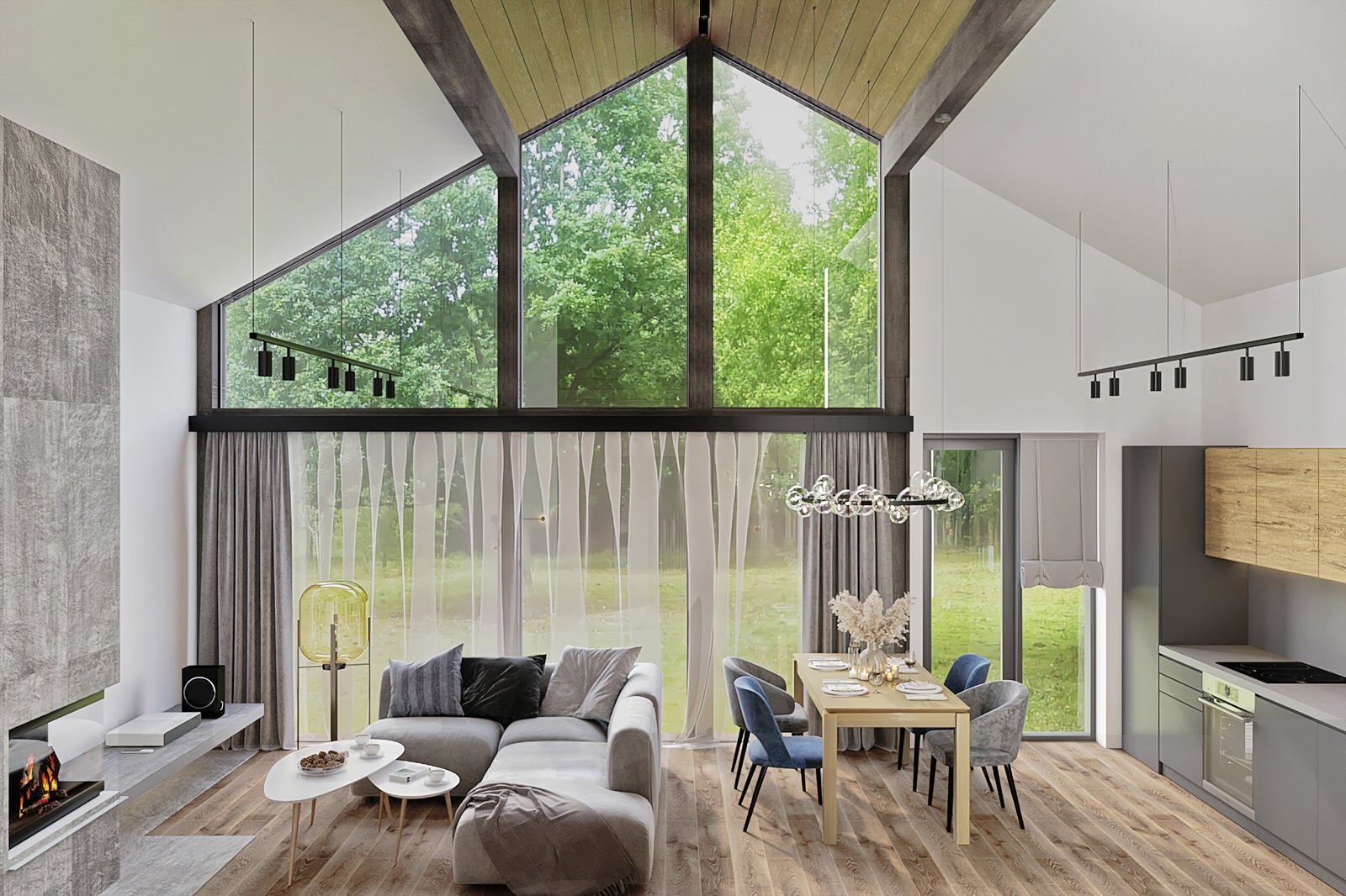 В лучах весеннего солнца. Проект загородного дома для отдыха