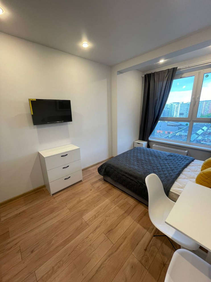 Деление на 3 студии квартиры 55 м2