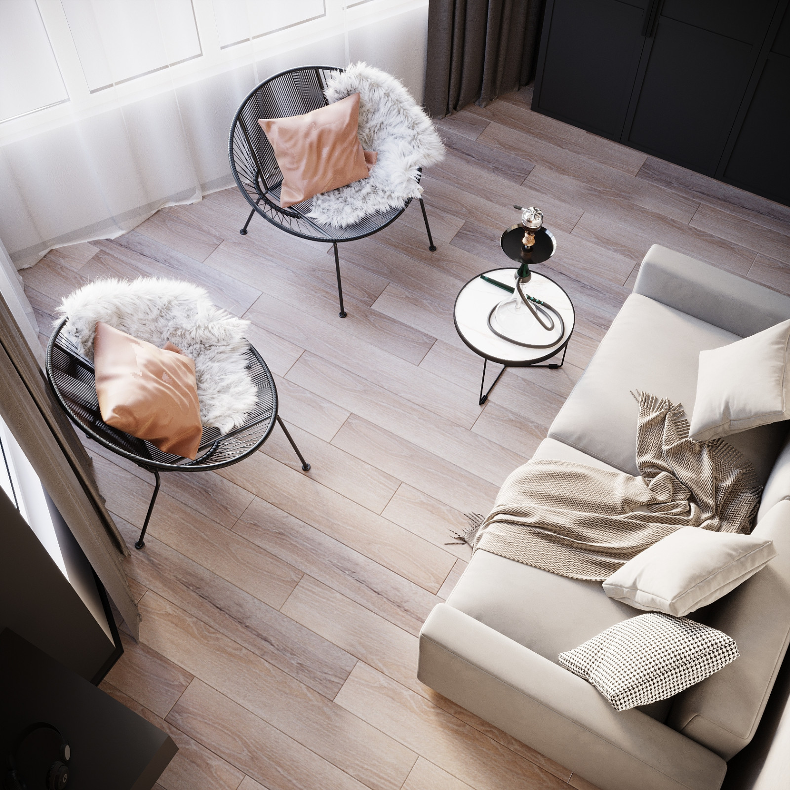 Интерьер трехкомнатной квартиры в стиле Неоклассика