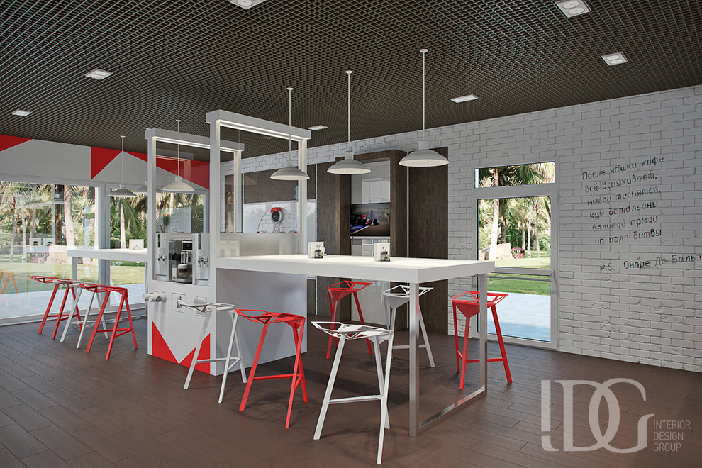 Дизайн зоны для перекусов на автозаправках в Москве
