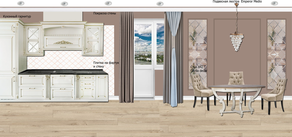 Обложка проекта: Светлая классика с элементами Ар-Деко в ЖК "Перья"