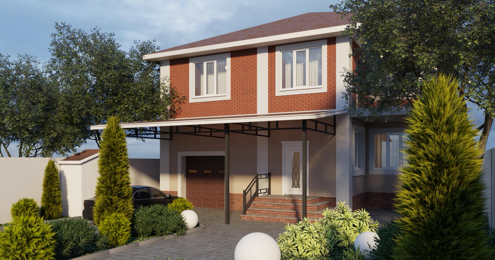 Фасад частного дома.