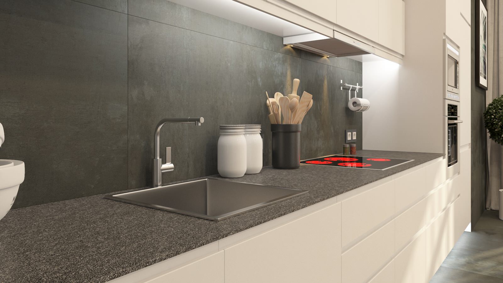 Кухня-студия в частном доме