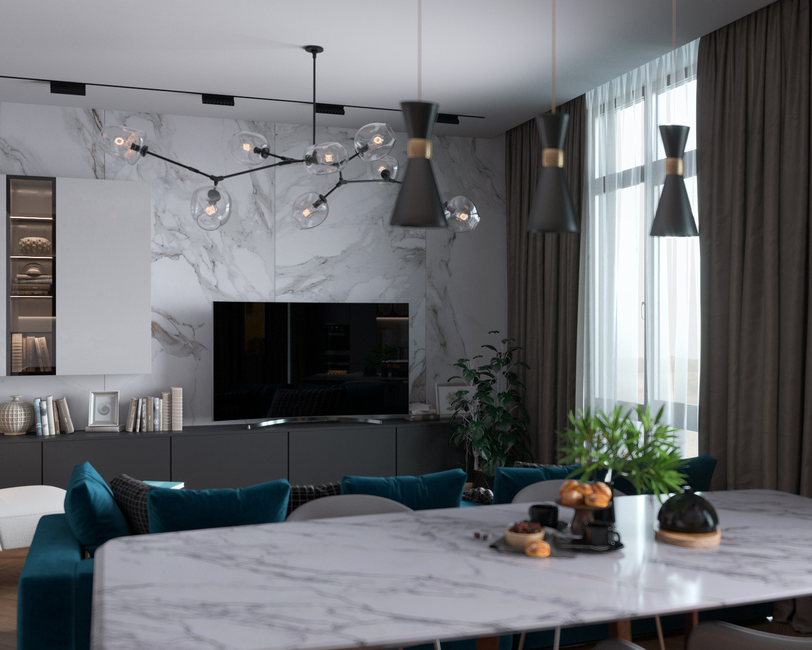 Праект дизайна интерьера таунхауса в Мегаполис - Сити