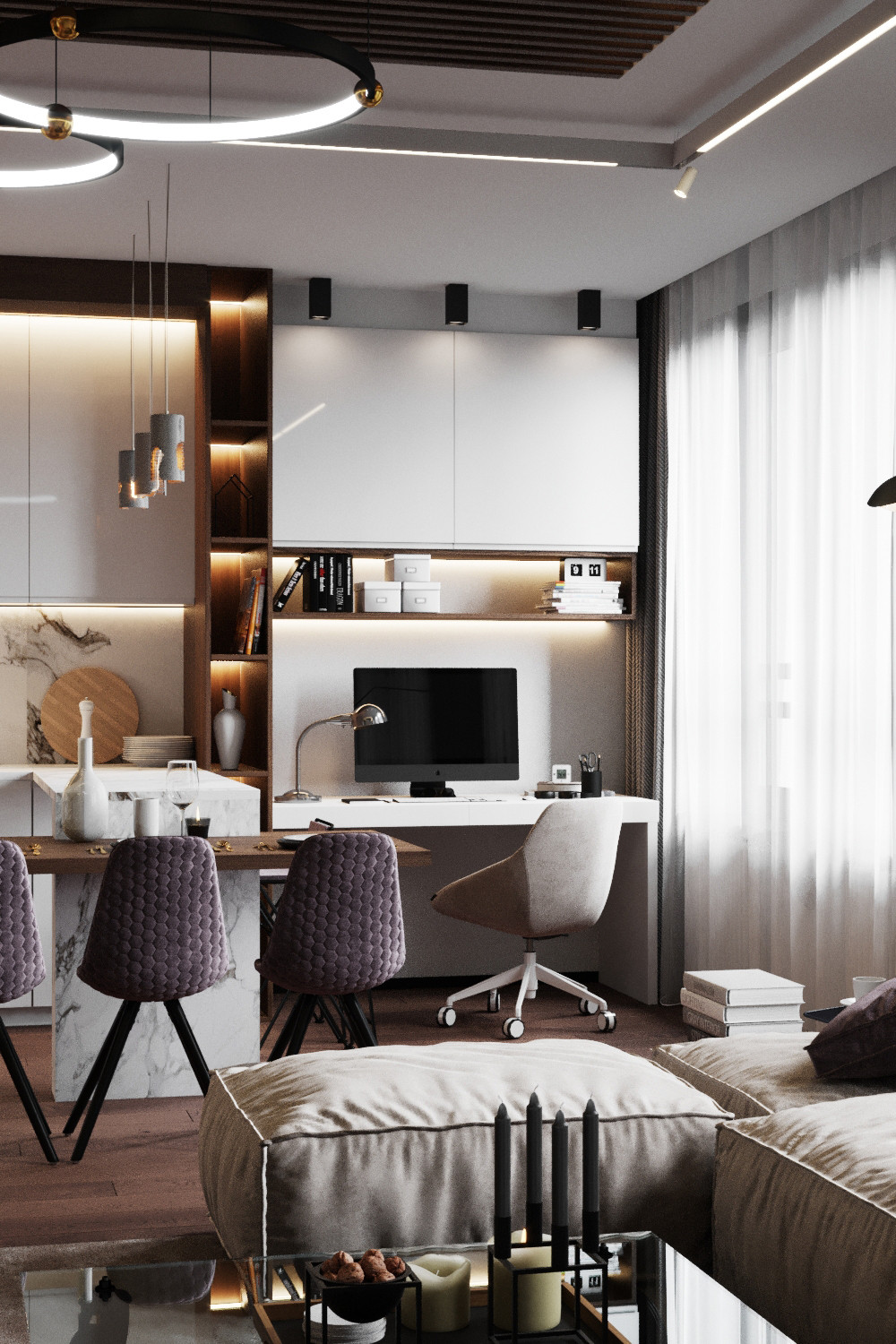 Ремонт в ЖК THE MID, 83 m2