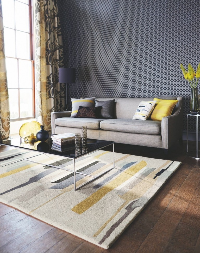 Фото ярких современных ковров в интерьере